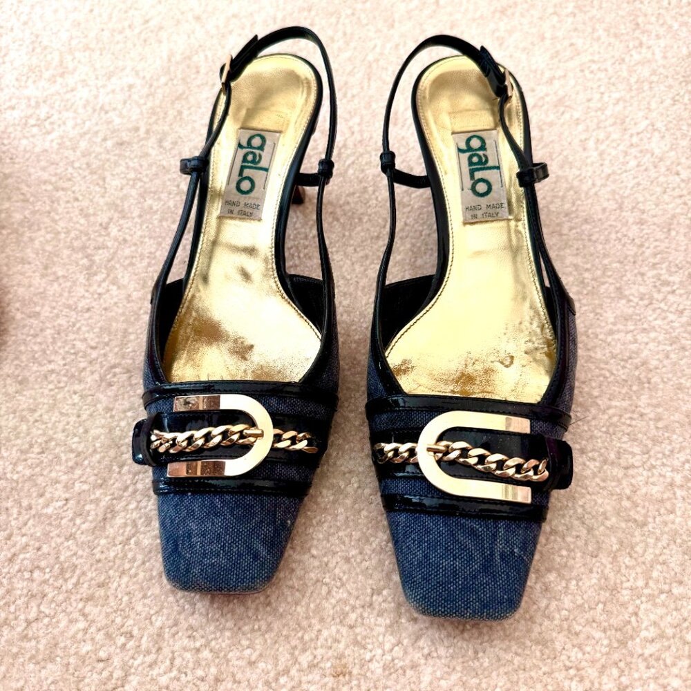 Slingback In Patchwork Denim - image 8